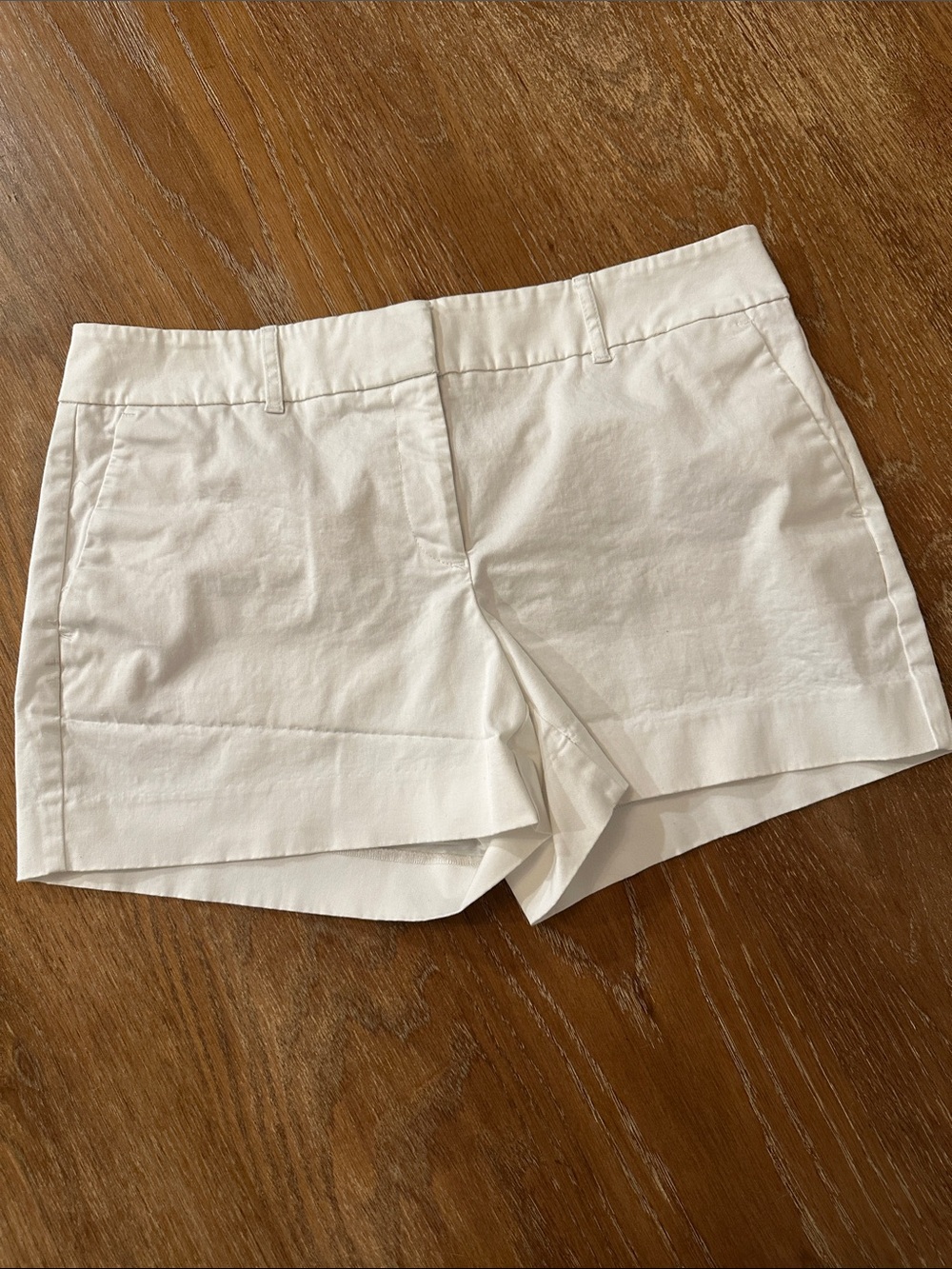 Ann Taylor Factory White Tailored Shorts